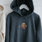 Embroidered Pet Portrait Organic Hoodie Sweatshirt - Lucy and Lola Shop