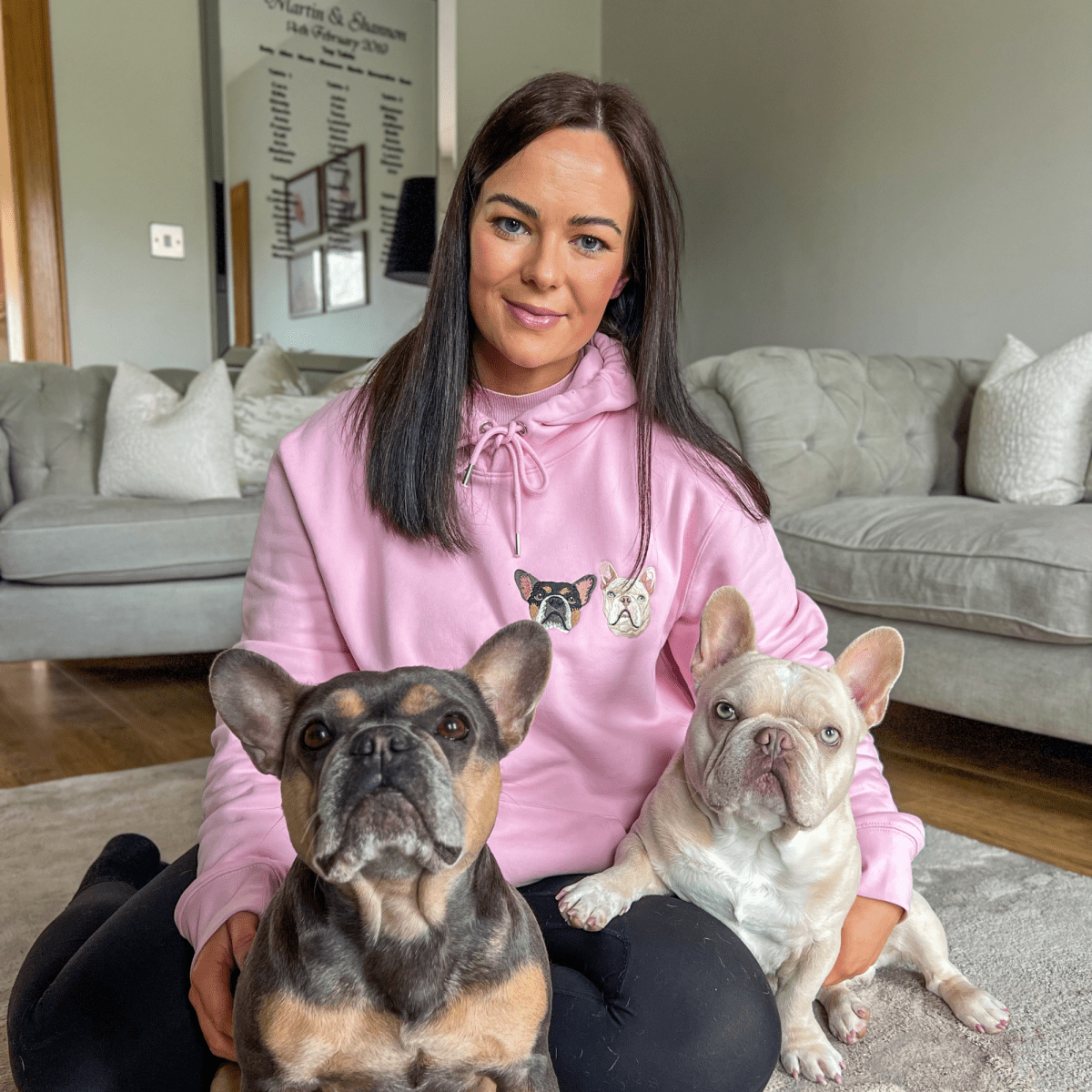 Embroidered Pet Portrait Organic Hoodies – 50% Off - Lucy and Lola Shop