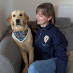 Embroidered Pet Portrait Organic Quarter Zip Sweatshirt - Lucy and Lola Shop