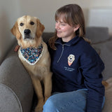 Embroidered Pet Portrait Organic Quarter Zip Sweatshirt - Lucy and Lola Shop