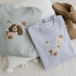 Embroidered Pet Portrait Organic Strawberry Sweatshirt - Lucy and Lola Shop