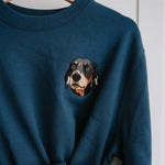Embroidered Pet Portrait Organic Sweatshirt - Lucy and Lola Shop