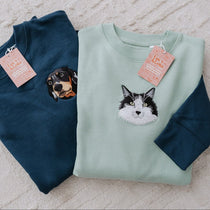 Embroidered Pet Portrait Organic Sweatshirt - Lucy and Lola Shop