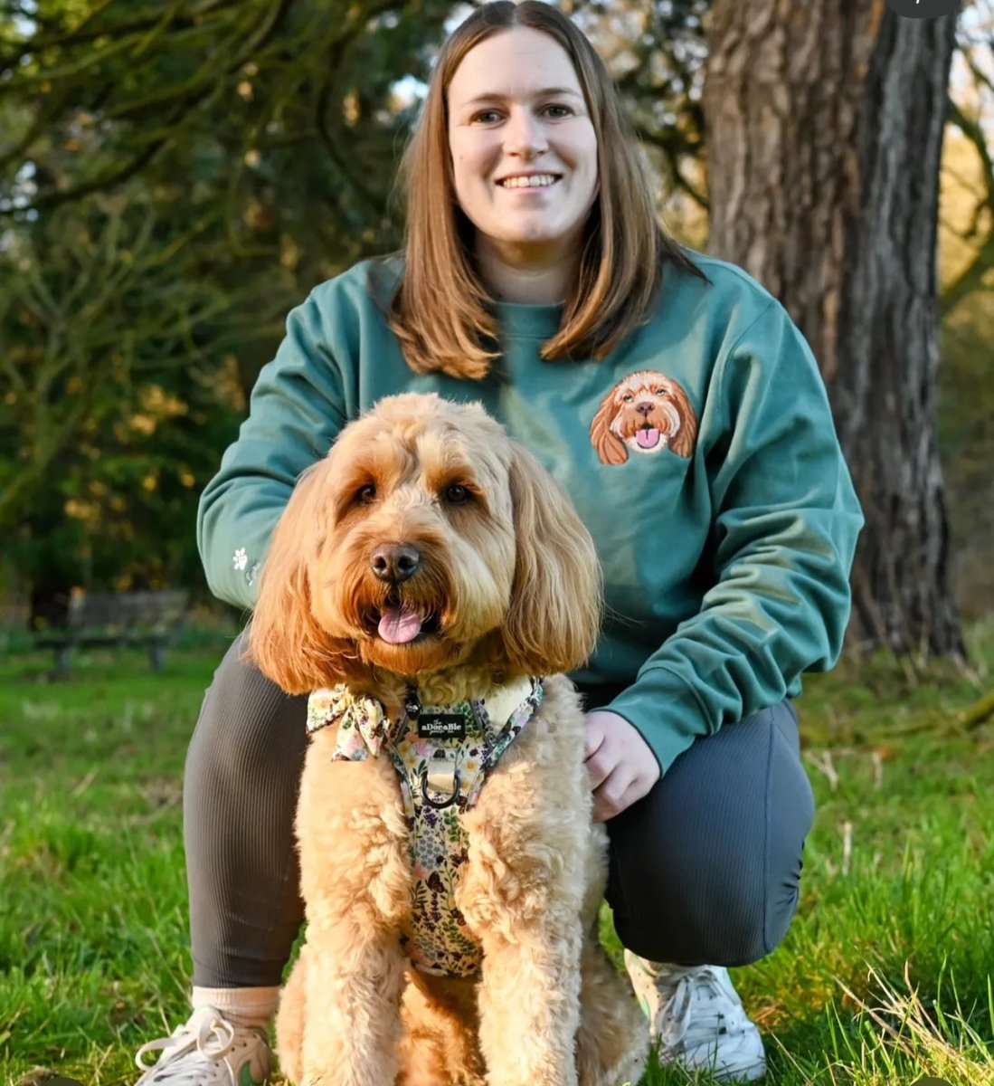 Embroidered Pet Portrait Organic Sweatshirt - Lucy and Lola Shop
