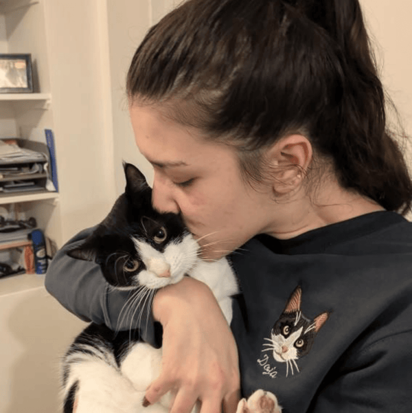 Embroidered Pet Portrait Organic Sweatshirt - Lucy and Lola Shopcustom pet embroidered sweatshirt