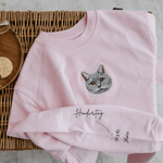 Embroidered Pet Portrait Organic Sweatshirt - Lucy and Lola Shop