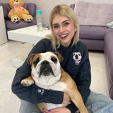 Embroidered Pet Portrait Organic Sweatshirt - Lucy and Lola Shop