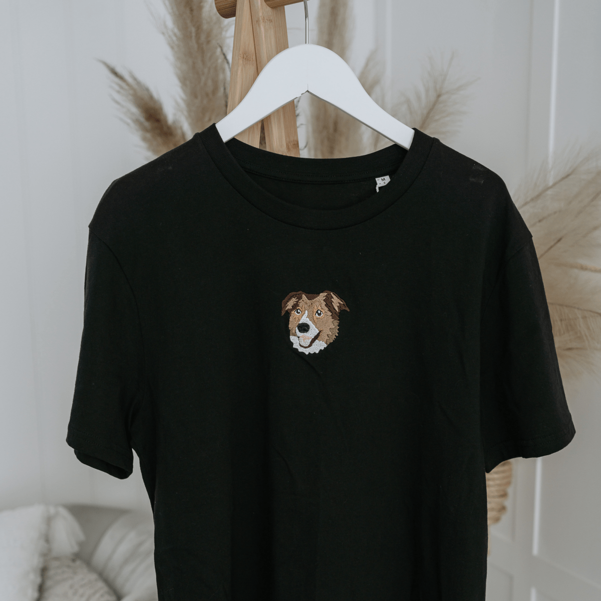 Embroidered Pet Portrait Organic T-Shirt - Lucy and Lola Shop