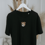 Embroidered Pet Portrait Organic T-Shirt - Lucy and Lola Shop