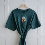 Embroidered Pet Portrait Organic T-Shirt - Lucy and Lola Shop