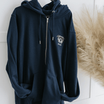 Embroidered Pet Portrait Organic Zip up Hooded Sweatshirt - Lucy and Lola Shop