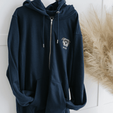 Embroidered Pet Portrait Organic Zip up Hooded Sweatshirt - Lucy and Lola Shop