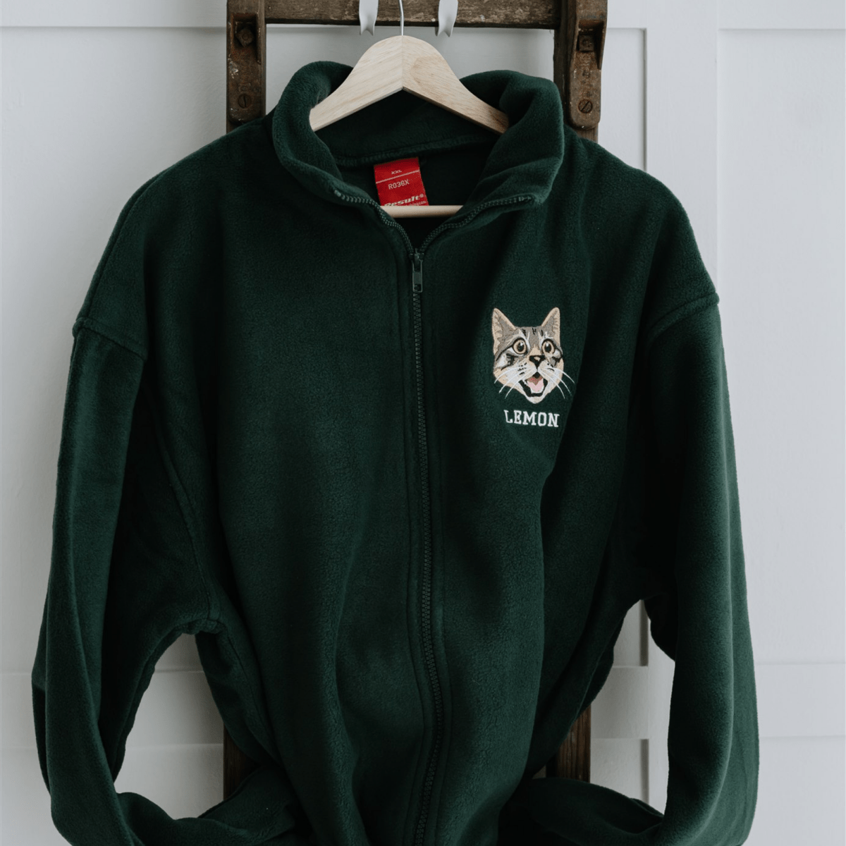 Embroidered Pet Portrait Polar Fleece Full - Zip Jacket - Lucy and Lola Shop