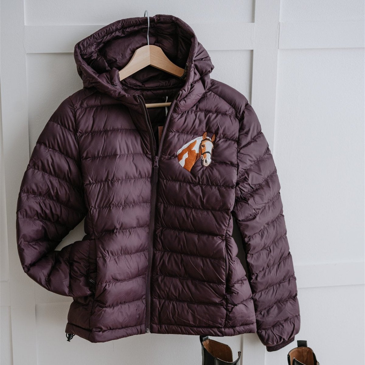 Embroidered Pet Portrait Polar Puffer Full - Zip Jacket - Lucy and Lola Shop