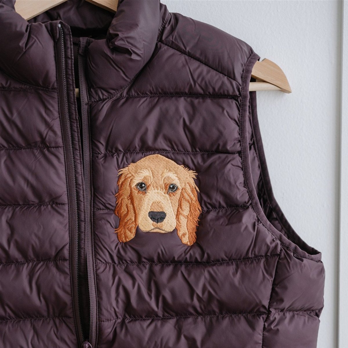 Embroidered Pet Portrait Polar Puffer Gilet Body Warmer - Lucy and Lola Shop