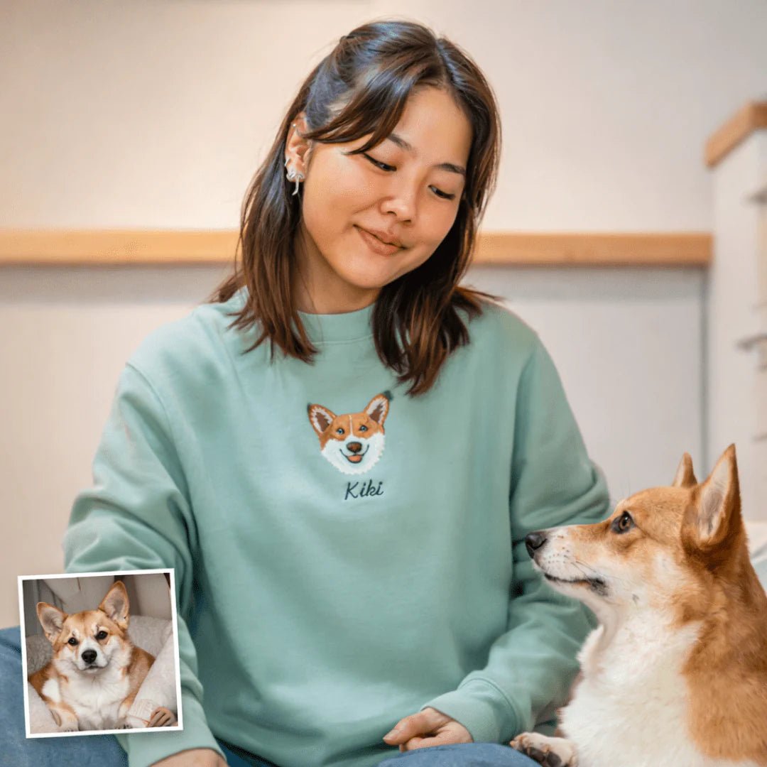 Embroidered Pet Portrait Sweatshirt - Lucy and Lola Shop