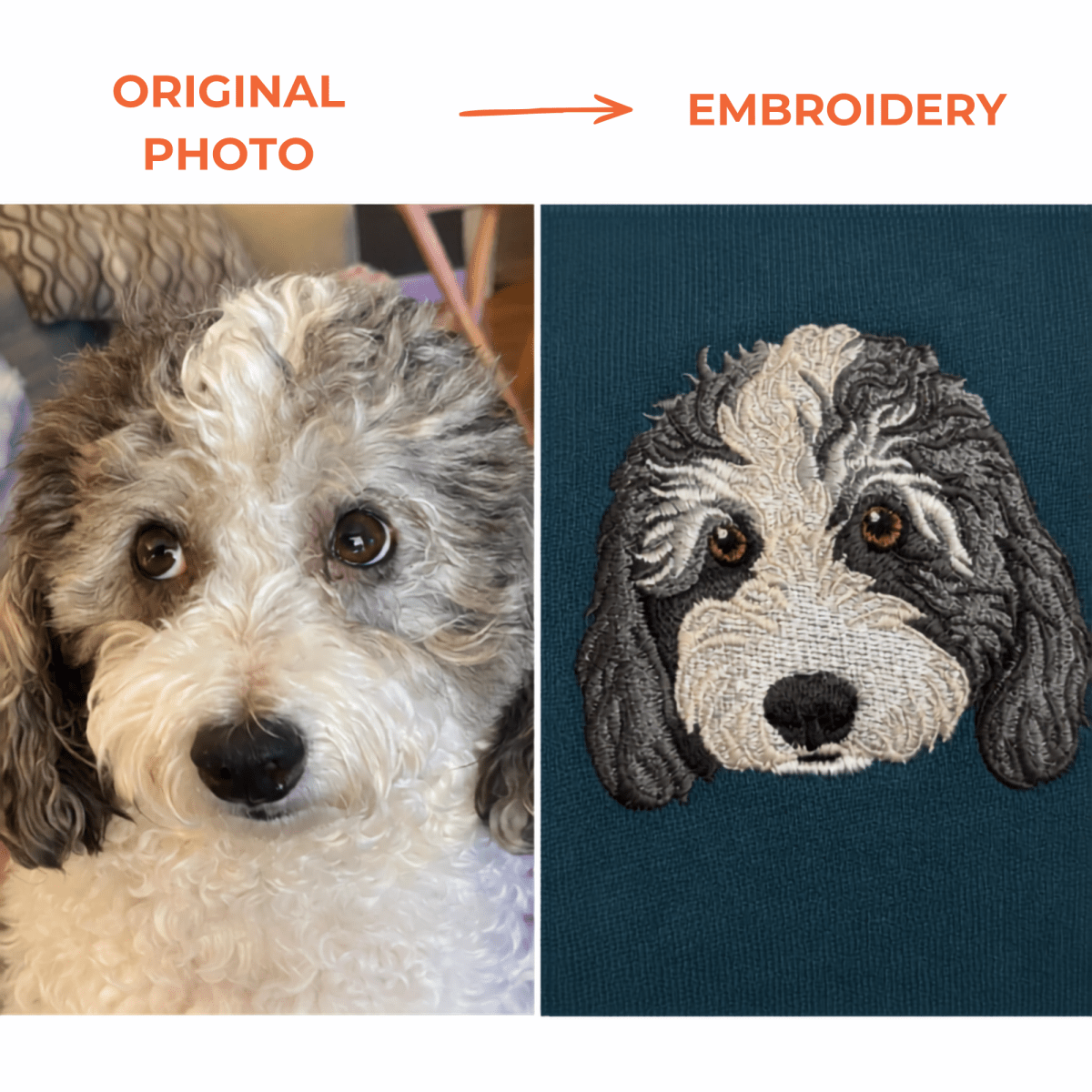 Embroidered Pet Portrait Sweatshirt - Lucy and Lola Shop