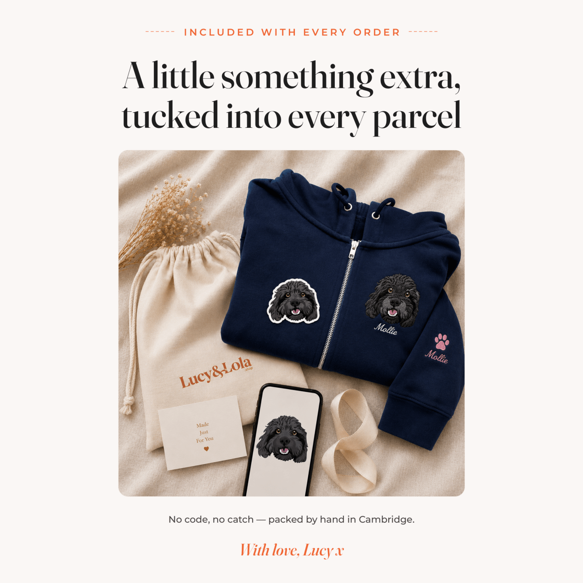 Embroidered Pet Portrait Sweatshirt - Lucy and Lola Shop