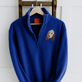 Embroidered Pet Portrait Polar Fleece Quarter Zip Jacket 50% Off