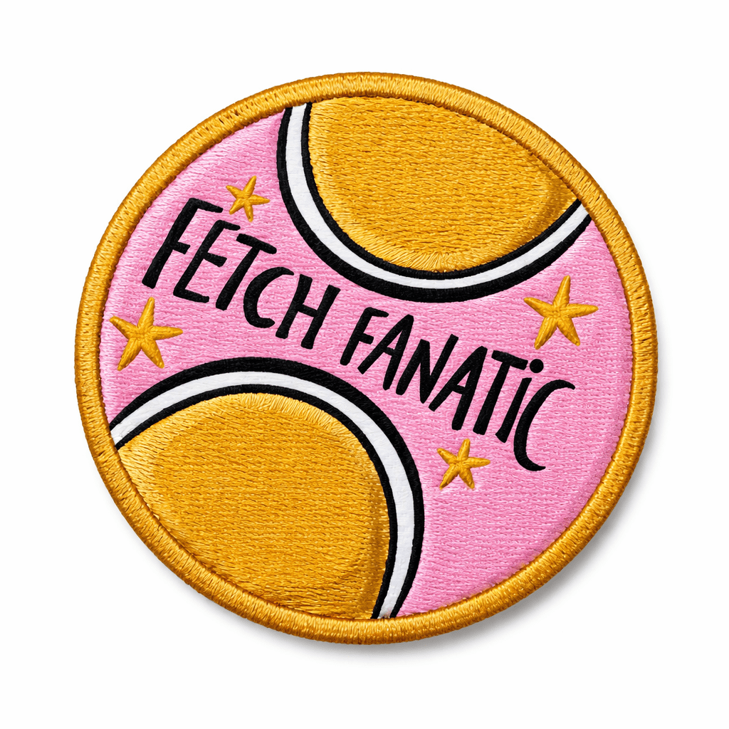 Fetch Fanatic Embroidered Iron On/Sew on Patch - Lucy and Lola Shop