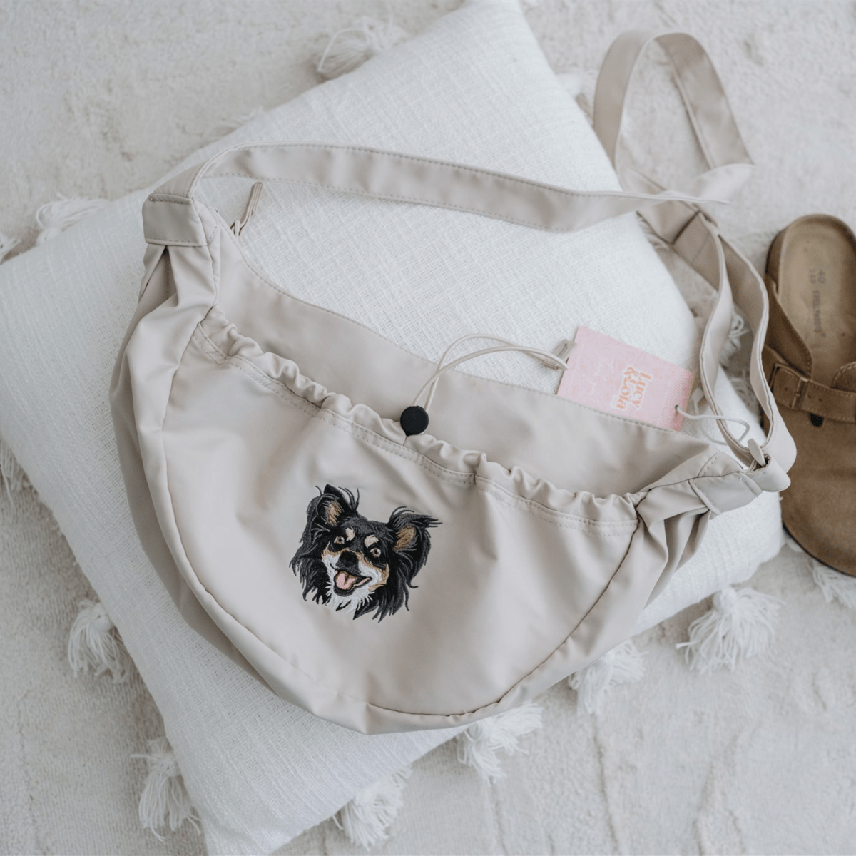 FREE GIFT | Embroidered Pet Portrait Cross Body Bag - Lucy and Lola Shop