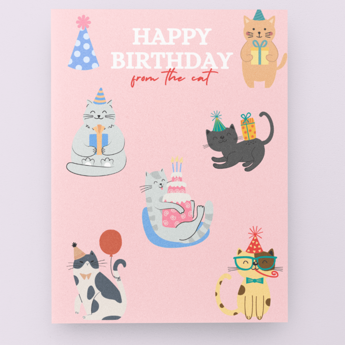 Happy Birthday Card - Cat or Dog Design! - Lucy and Lola Shop