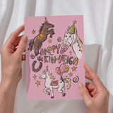 Happy Birthday card - Horse theme - Lucy and Lola Shop