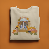 Printed Pet Portrait Pumpkin Patch Organic Sweatshirt
