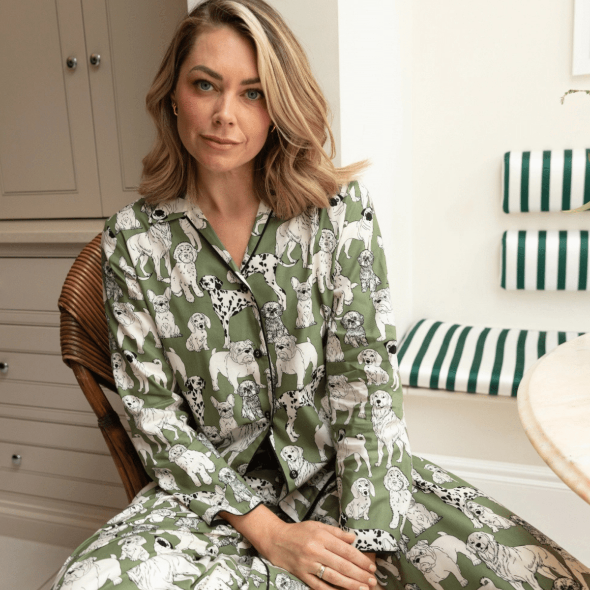 Nancy Green Dog Print Pyjama Set - Lucy and Lola Shop