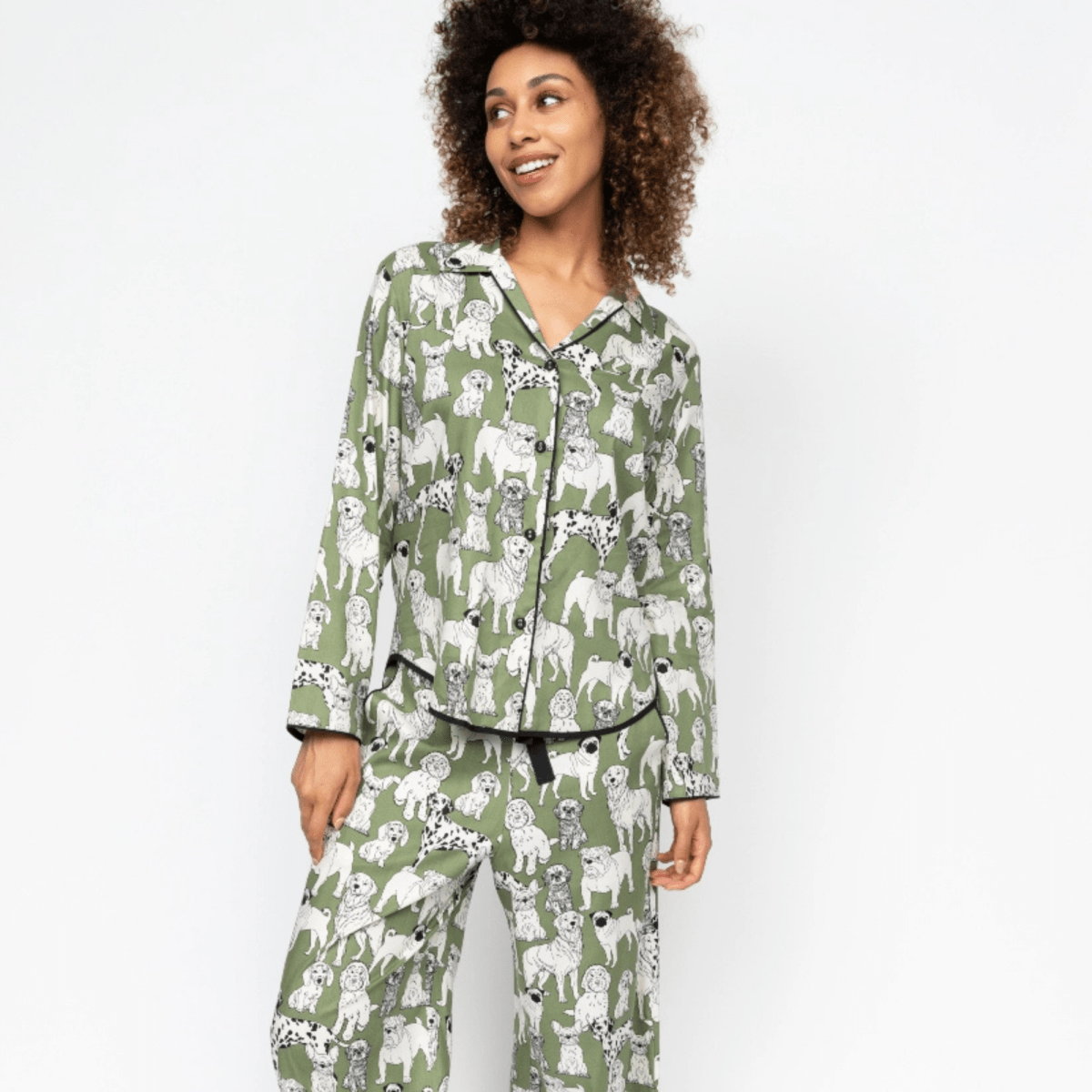 Nancy Green Dog Print Pyjama Set - Lucy and Lola Shop
