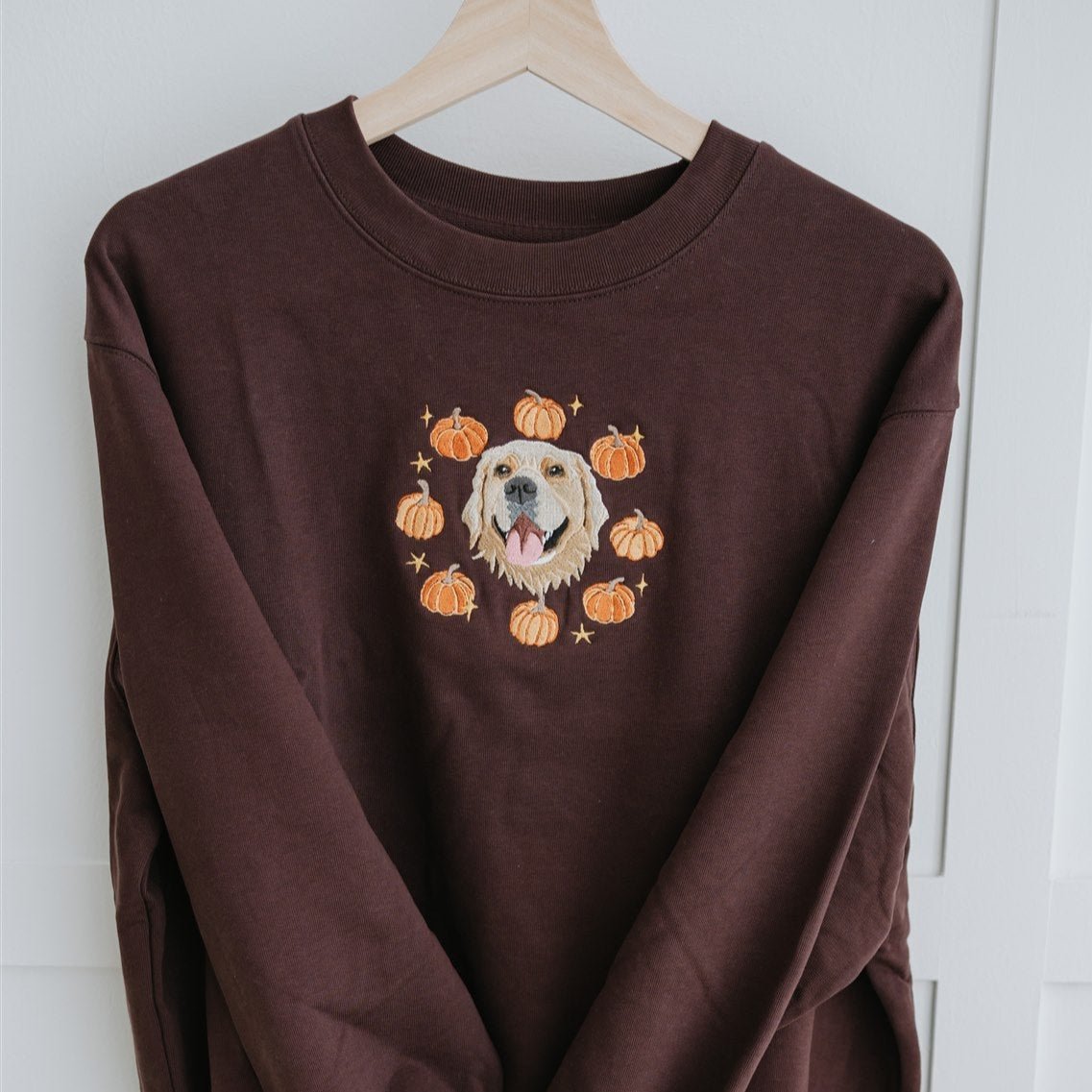 New: Autumn Design Embroidered Pet Portrait Organic Sweatshirt - Lucy and Lola Shop