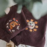 New: Autumn Design Embroidered Pet Portrait Organic Sweatshirt - Lucy and Lola Shop
