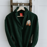 New Embroidered Pet Portrait Polar Fleece Quarter Zip Jacket - Lucy and Lola Shop