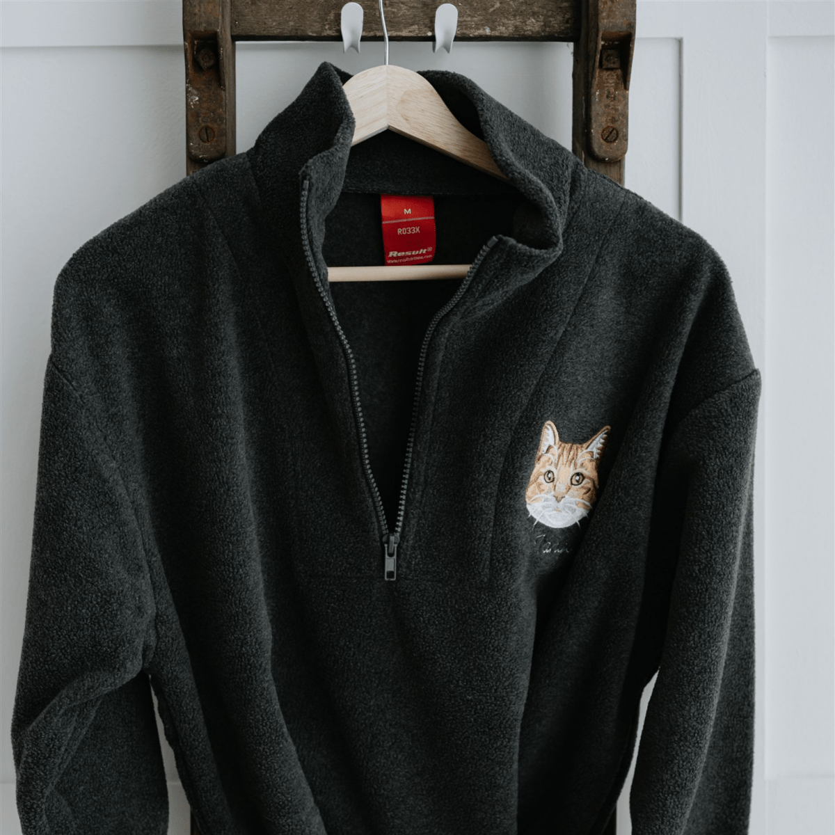 New Embroidered Pet Portrait Polar Fleece Quarter Zip Jacket - Lucy and Lola Shop