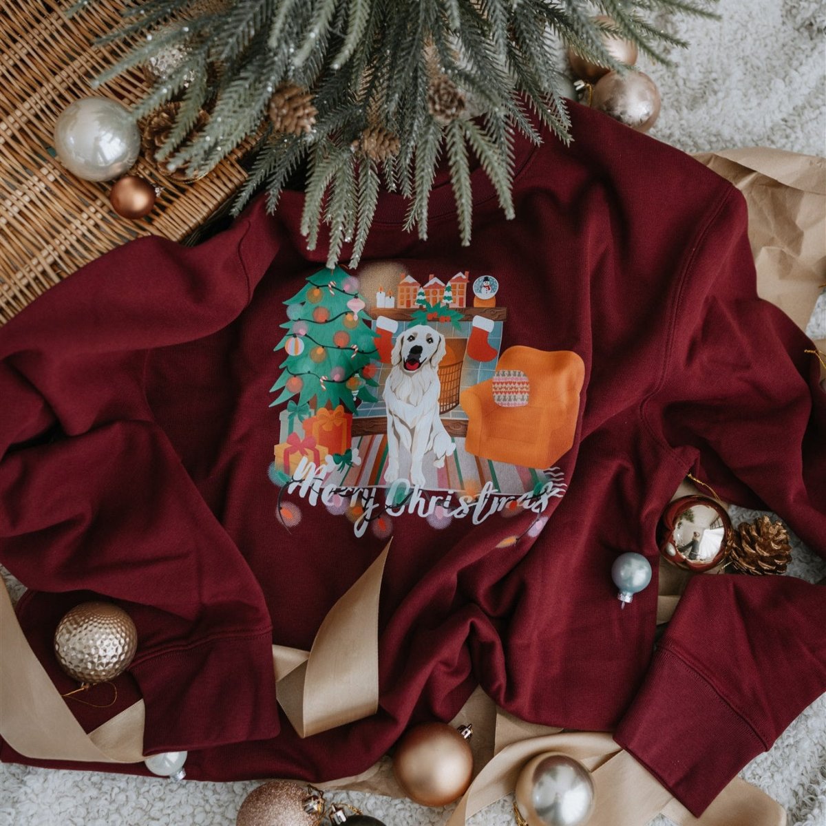 New: Printed Pet Portrait Organic Christmas Jumper! - Lucy and Lola Shop