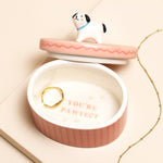 Pink Oval Dog Trinket Pot - Lucy and Lola Shop