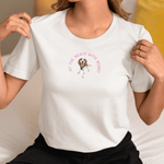 Printed Pet Portrait At the Beach Organic T-Shirt - Lucy and Lola Shop