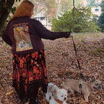Printed Pet Portrait Autumn Walks Organic Sweatshirt - Lucy and Lola Shop
