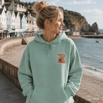 Printed Pet Portrait British Coast Stamp Hoodie - Lucy and Lola Shop