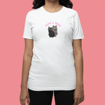 Printed Pet Portrait Flower Garden Organic T-Shirt - Lucy and Lola Shop