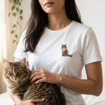 Printed Pet Portrait Flower Garden Organic T-Shirt - Lucy and Lola Shop