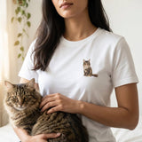 Printed Pet Portrait Flower Garden Organic T-Shirt - Lucy and Lola Shop