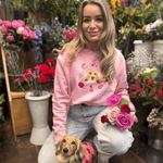 Printed Pet Portrait Hearts Organic Sweatshirt - Lucy and Lola Shop