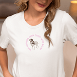 Printed Pet Portrait Northern Irish Coast Organic T-Shirt - Lucy and Lola Shop