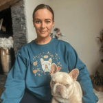 Printed Pet Portrait Organic Christmas Jumper - Lucy and Lola Shop