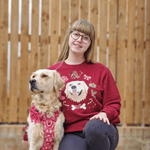 Printed Pet Portrait Organic Christmas Jumper - Lucy and Lola Shop