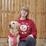 Printed Pet Portrait Organic Christmas Jumper - Lucy and Lola Shop