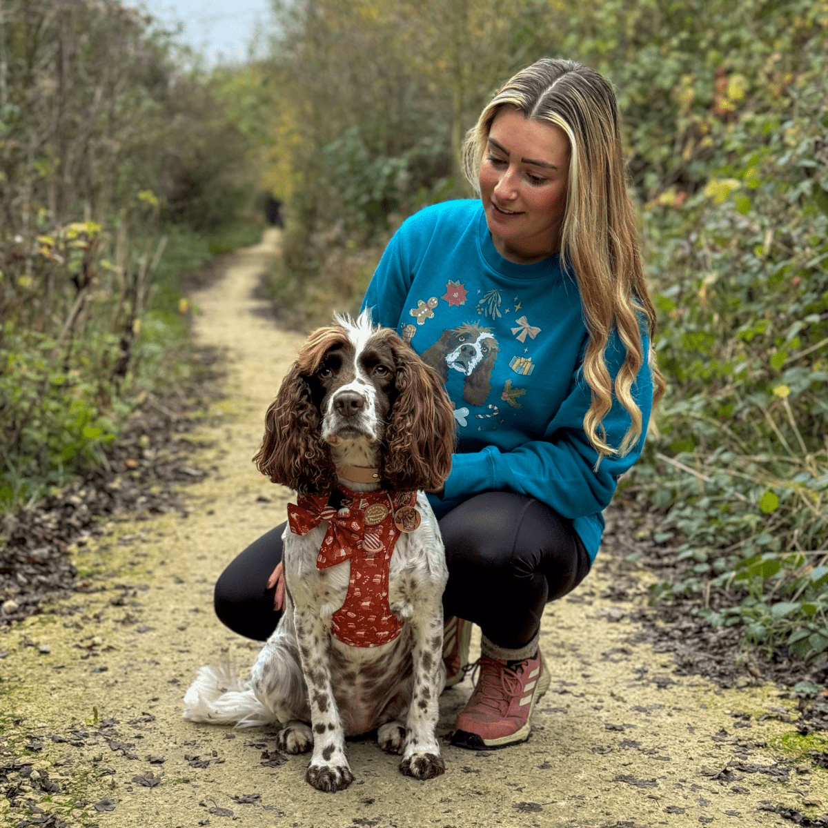 Printed Pet Portrait Organic Christmas Jumper - Lucy and Lola Shop