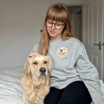 Printed Pet Portrait Organic Sweatshirt - Lucy and Lola Shop