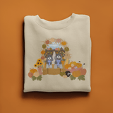 Printed Pet Portrait Pumpkin Patch Organic Sweatshirt - Lucy and Lola Shop
